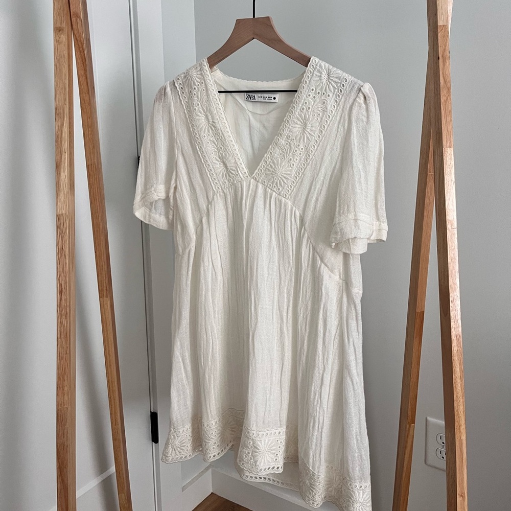 Zara White Lace Mini Dress